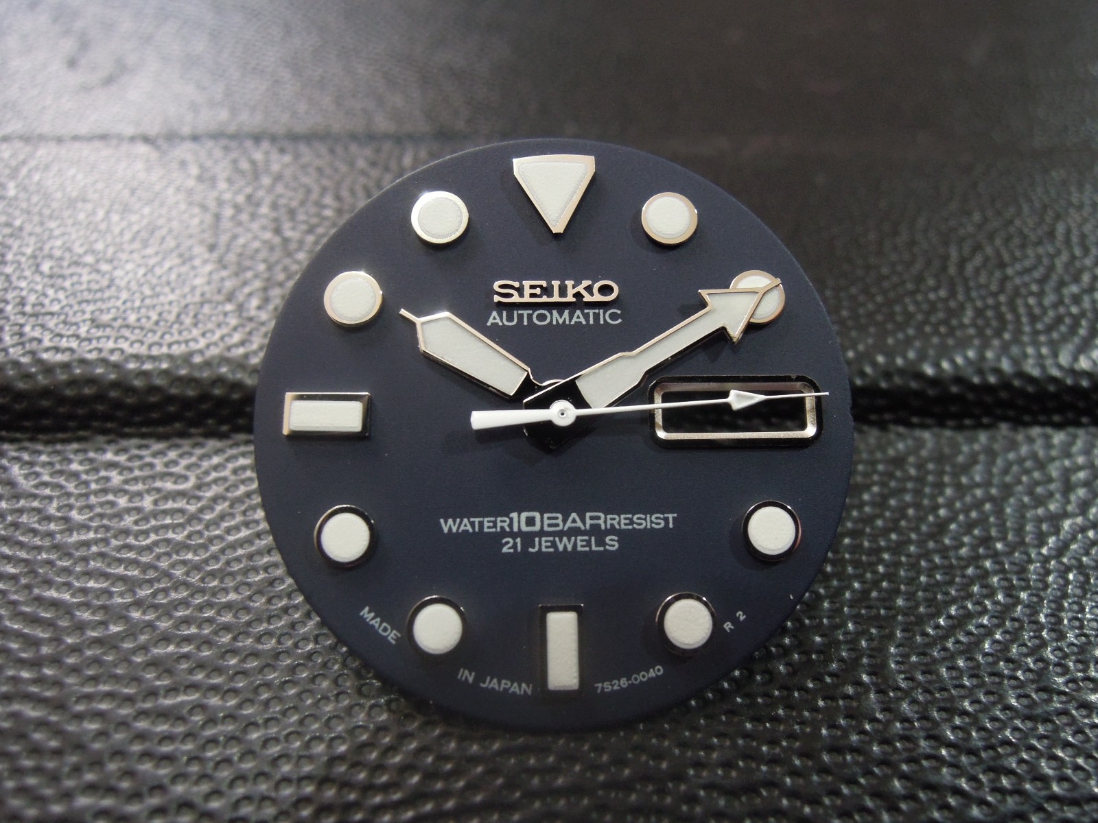 NEW REPLACEMENT DARK BLUE DIAL & HANDS LARGE DIVERS 10 BAR SKX032 (7S26-0040)