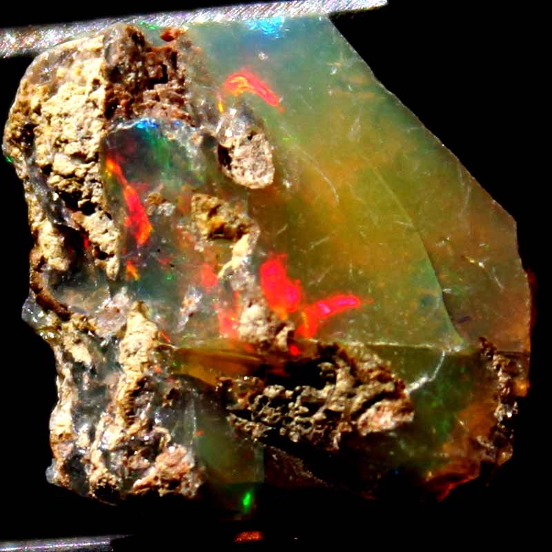 10.40CT 100% Natural Untreated Ethiopian Opal Rough Crystal Welo Opal 15x19x10mm