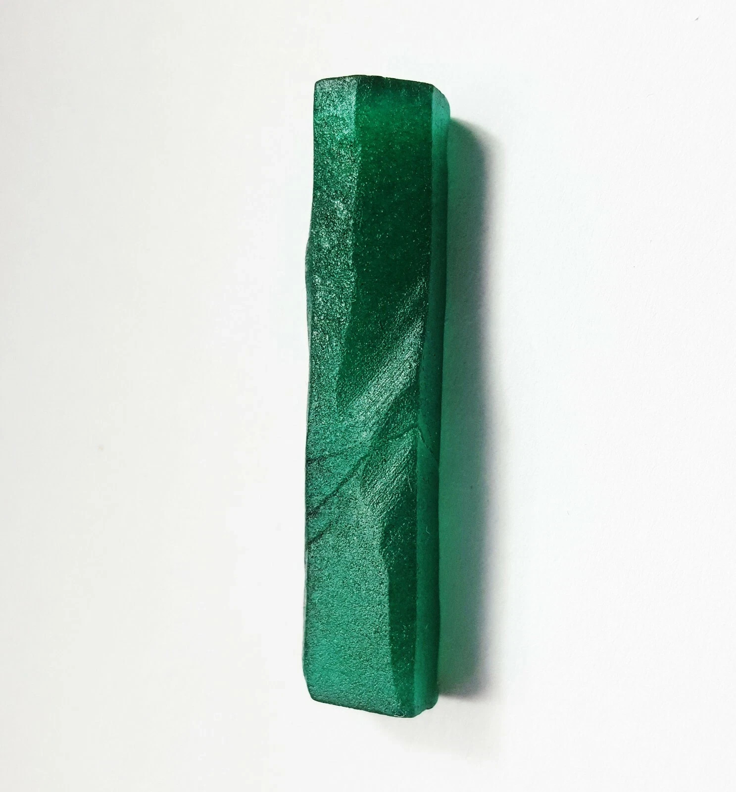 Natural Green Emerald 36.34 Ct Loose Gemstone Pencil Rough Certified A+ Quality