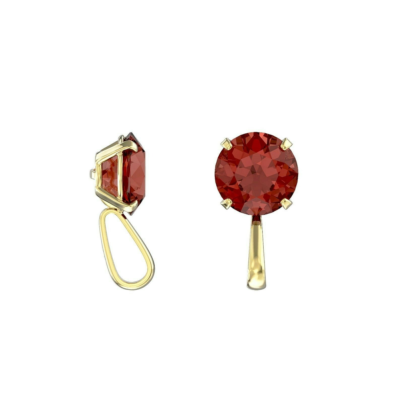 Yellow Gold Ruby Solitaire Pendant Hallmarked British Made All Chain Lengths