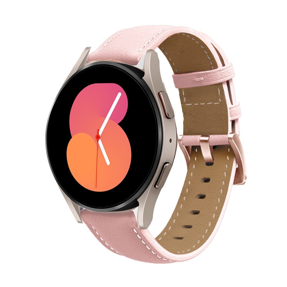 20mm Leather Strap For Samsung Galaxy Watch 7 6 4 44 40mm 5 Pro 45mm Active Band