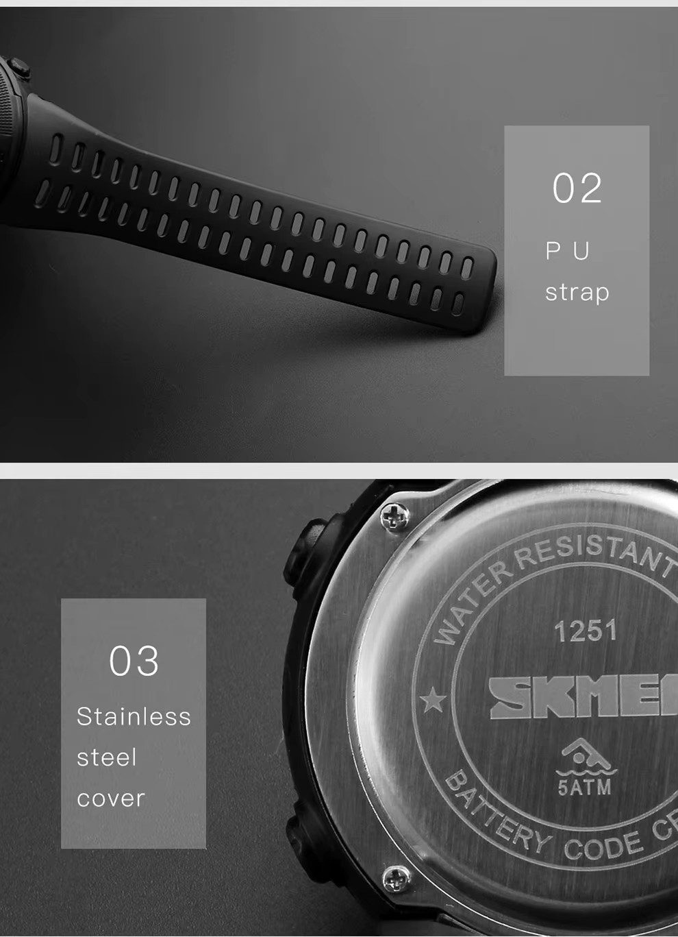SKMEI Men’s Digital Army Military Sport Quartz Analog Chrono Waterproof Watch US