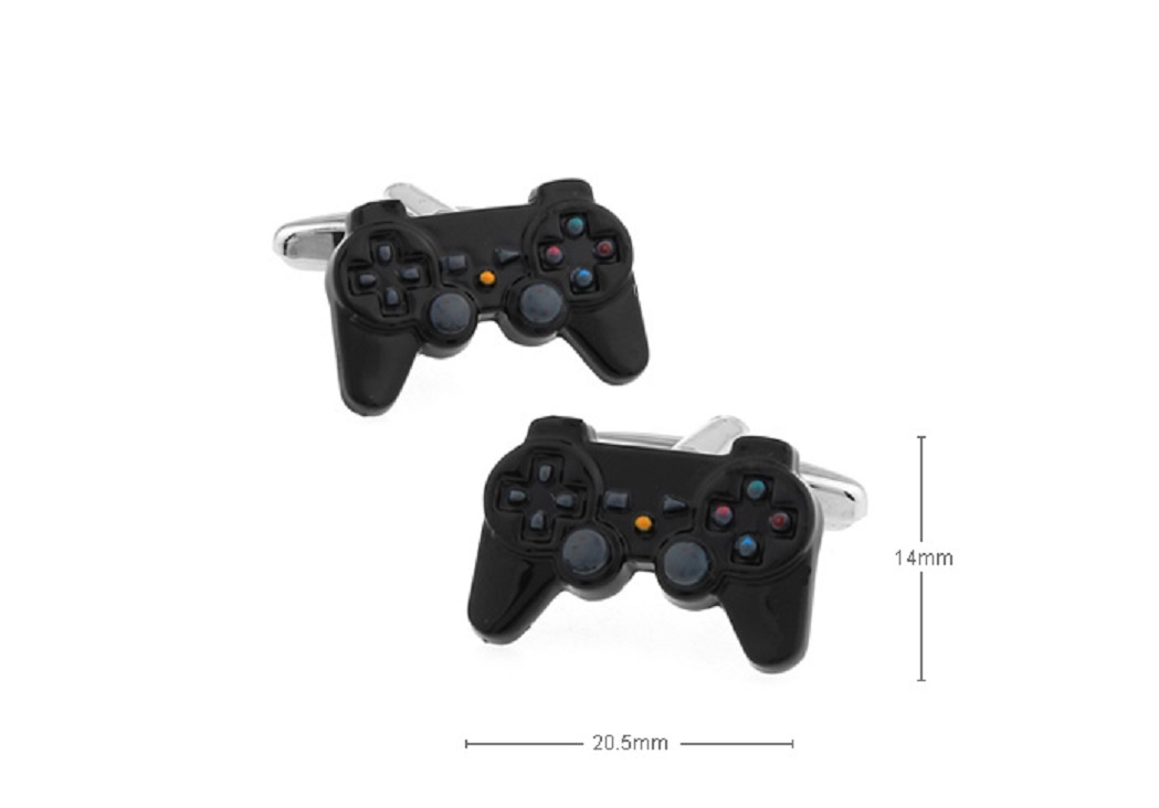 Video Game Controller Computer Pair Cufflinks Wedding Gift Box & Polishing Cloth
