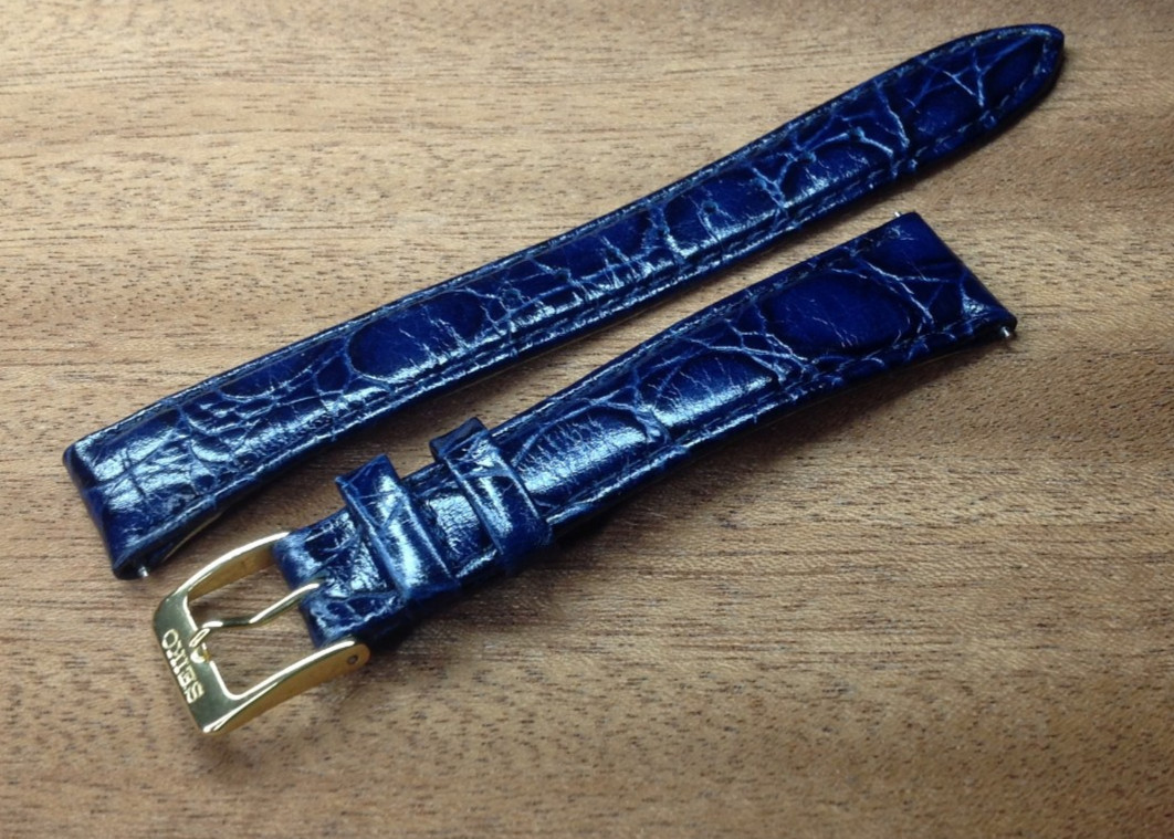 SEIKO Premium Calf Leather Watch Band – BLUE – Z 18 – 18mm