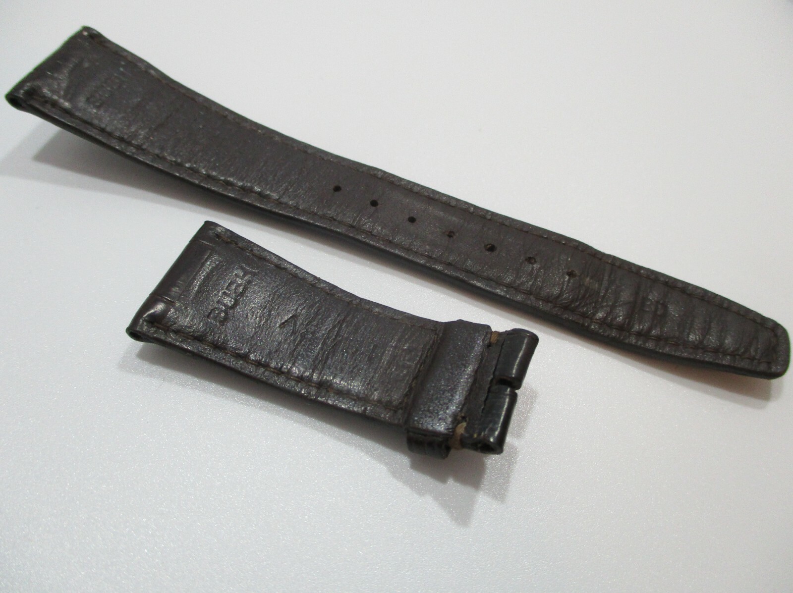 IWC Watch 22mm x 18mm Brown Reptilian Watch Strap Band Pair A24704 135+55mm Long