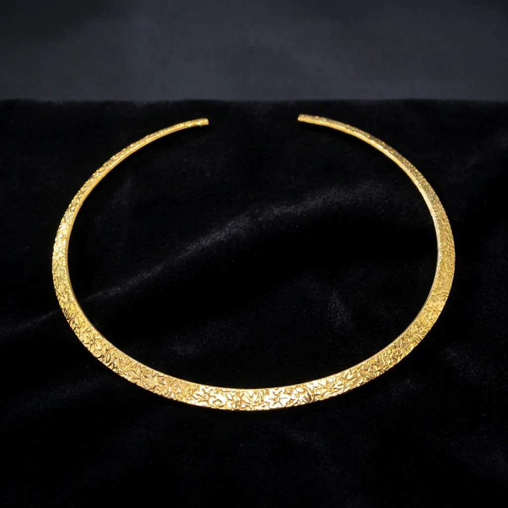 Handmade Brass Hasli Necklace Open Collar Choker Tribal Boho Statement Jewelry