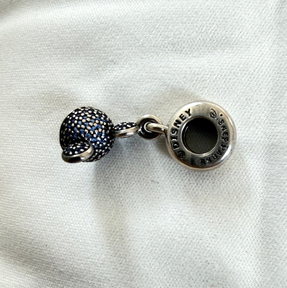 Pandora Disney Parks Blue Mickey Ears Dangle Charm