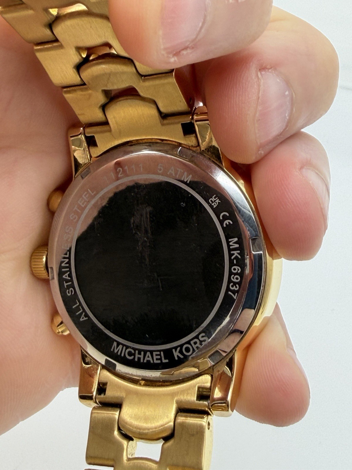New Authentic MICHAEL KORS Ritz Gold Crystal Chronograph Women’s MK6937 Watch