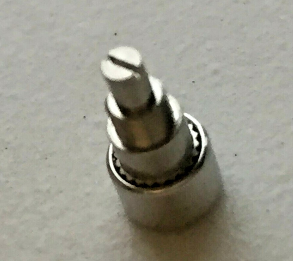Chronograph Pusher Button Stainless Steel / Gold Plated Swiss Made Screw-In Type