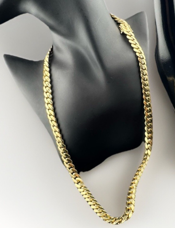 14K Yellow Gold Solid Miami Cuban Link Chain Necklace 9.65mm 24 Inch 52.7 Grams