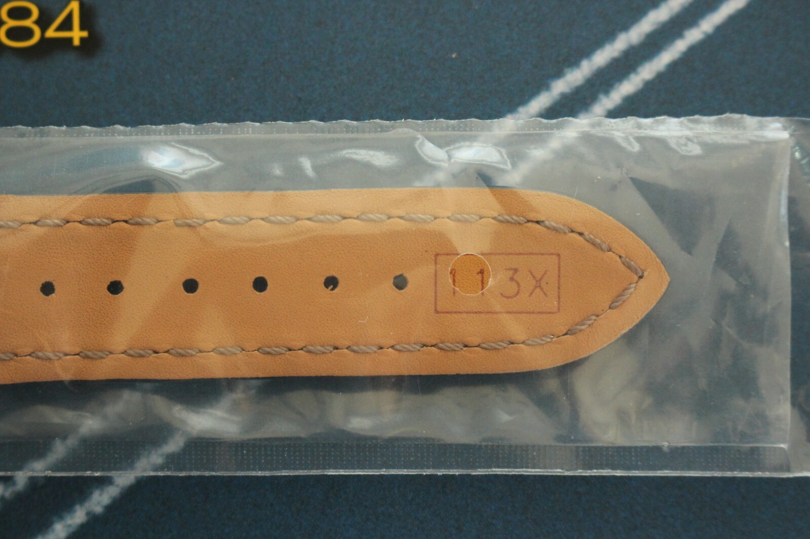 NEW OEM BREITLING 113X 20-18 BLUE TONGUE BUCKLE CALF WATCH BAND WATCHBAND STRAP