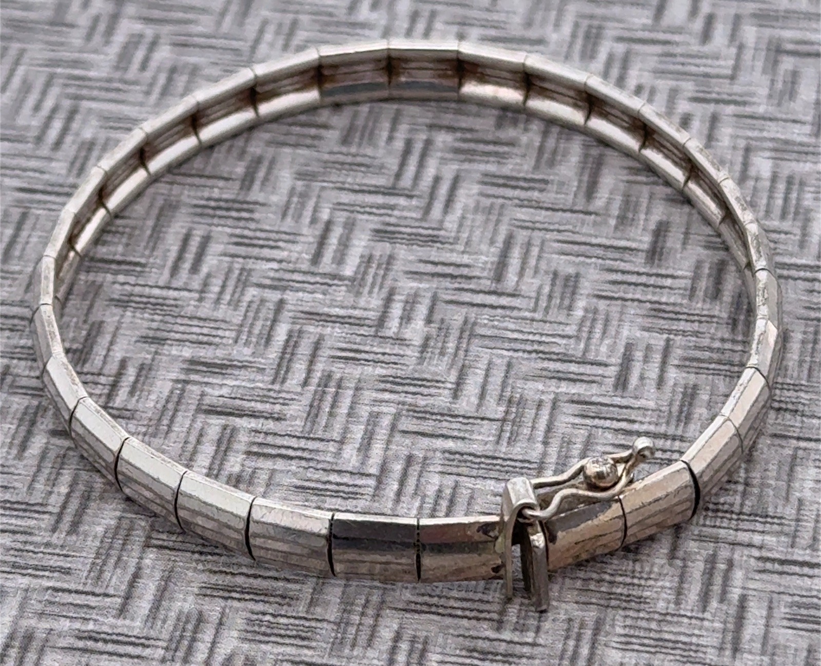Vintage Milor 7.5” 925 Sterling Silver Omega/Panel Link Bracelet, 13.0g
