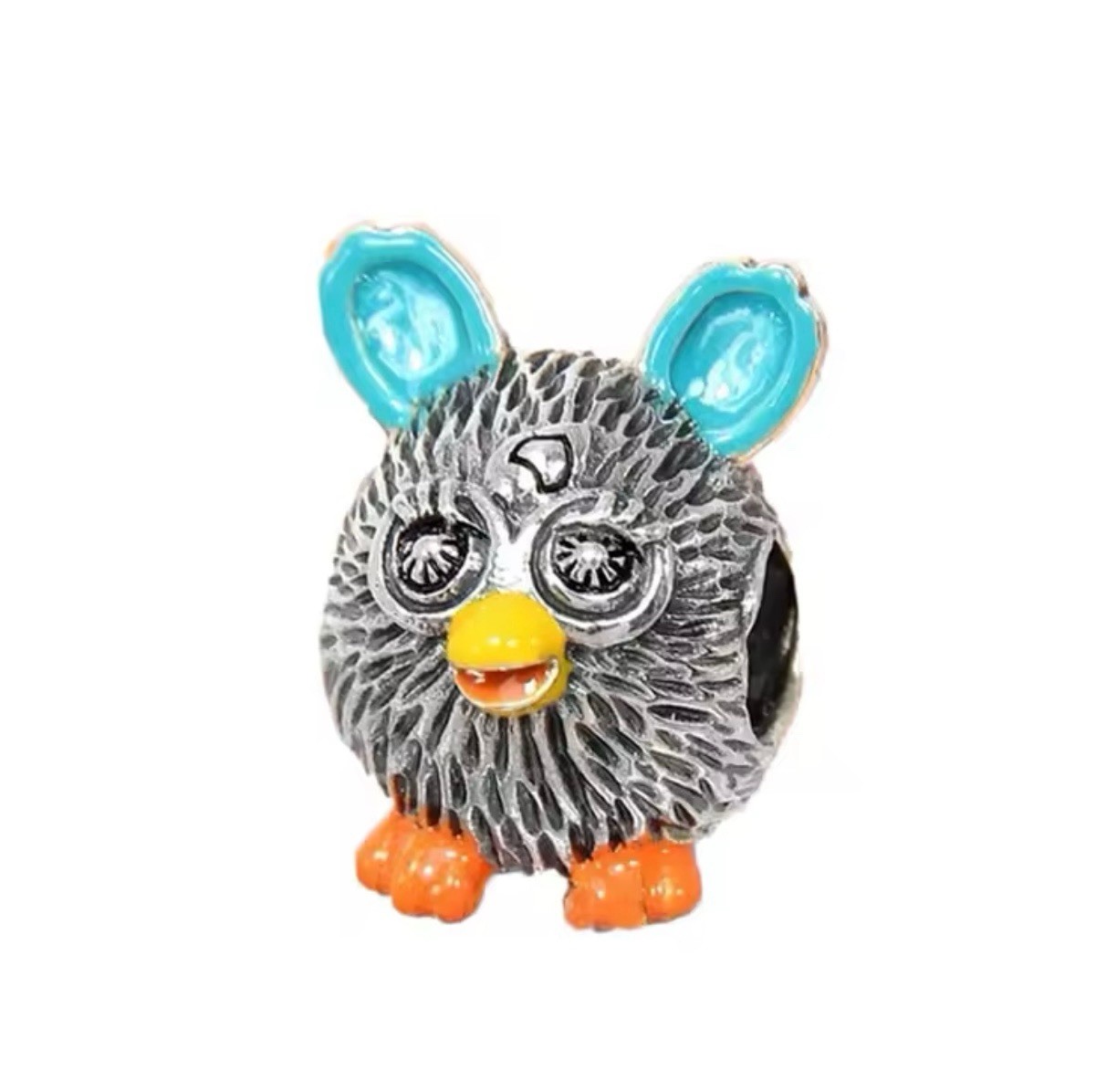 V291 S925 STERLING SILVER FURBY BEAD CHARM