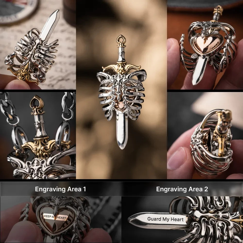 The Beating Heart Pendant Fidget Jewelry Gifts for Men Women