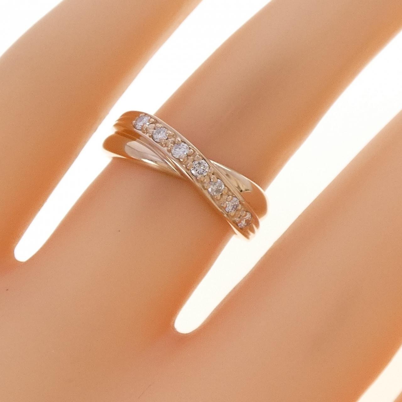 Authentic K18PG Diamond Ring 0.14CT #230-000-721-6663