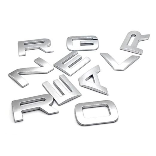 3D Raised Front Head ABS Letter Decal Emblem Tailgate Letters Rear Matte silver