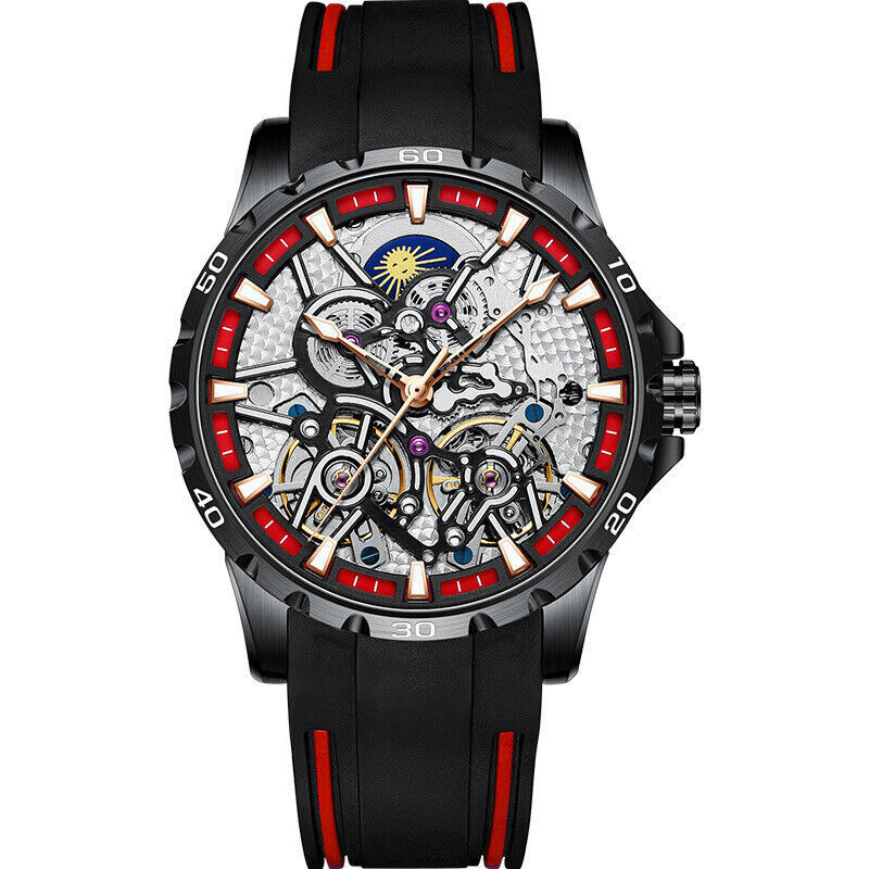 AiLang Men Watch Double Tourbillon Automatic Mechanical Wristwatch