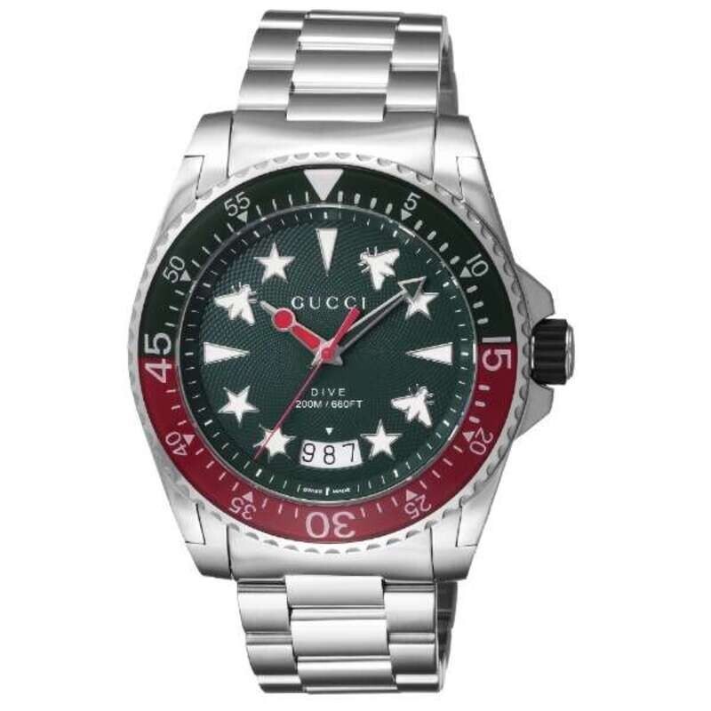 Gucci Dive YA136222 Green Dial Quartz Men’s Watch New + Box & Paper’s