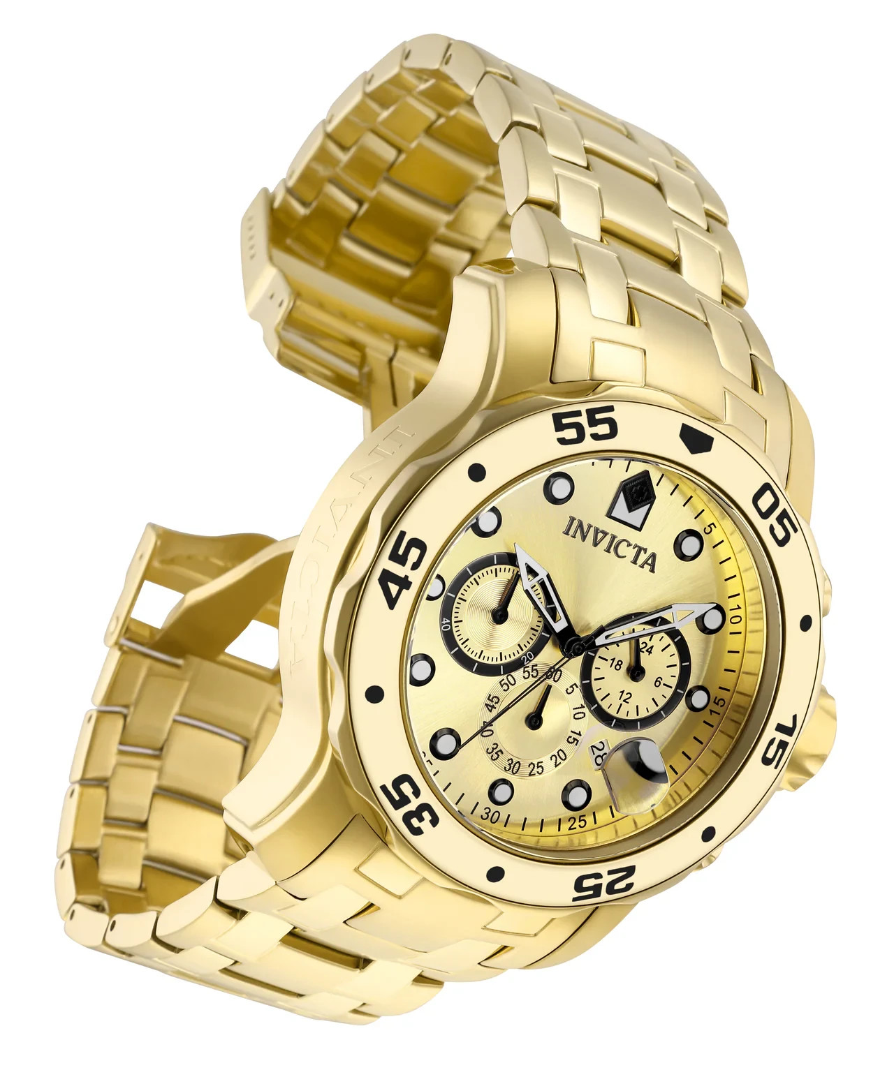 0074 – Invicta Pro Diver SCUBA Men’s Watch – 48mm, Gold (0074)