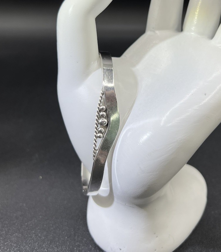 Artisan Made Sterling Silver Cuff Bracelet, 16.45 Grams