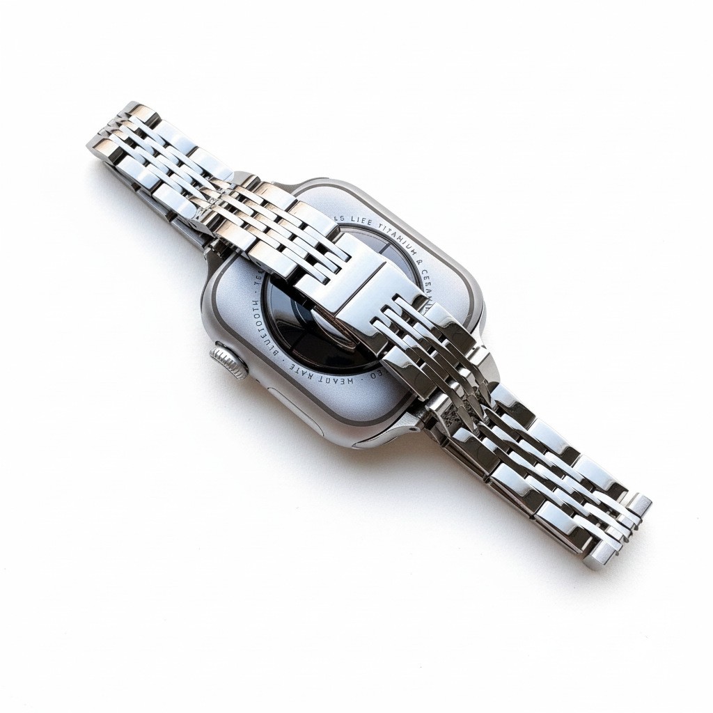 Women Thin 7 Link 316 Stainless Steel Watch Strap Compatible for Apple Watch