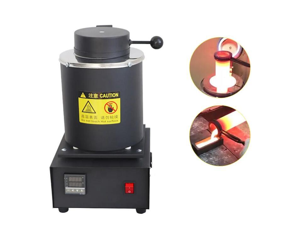 Electric Melting Furnace Machine 1600W 3KG Graphite Crucible for Gold 220V