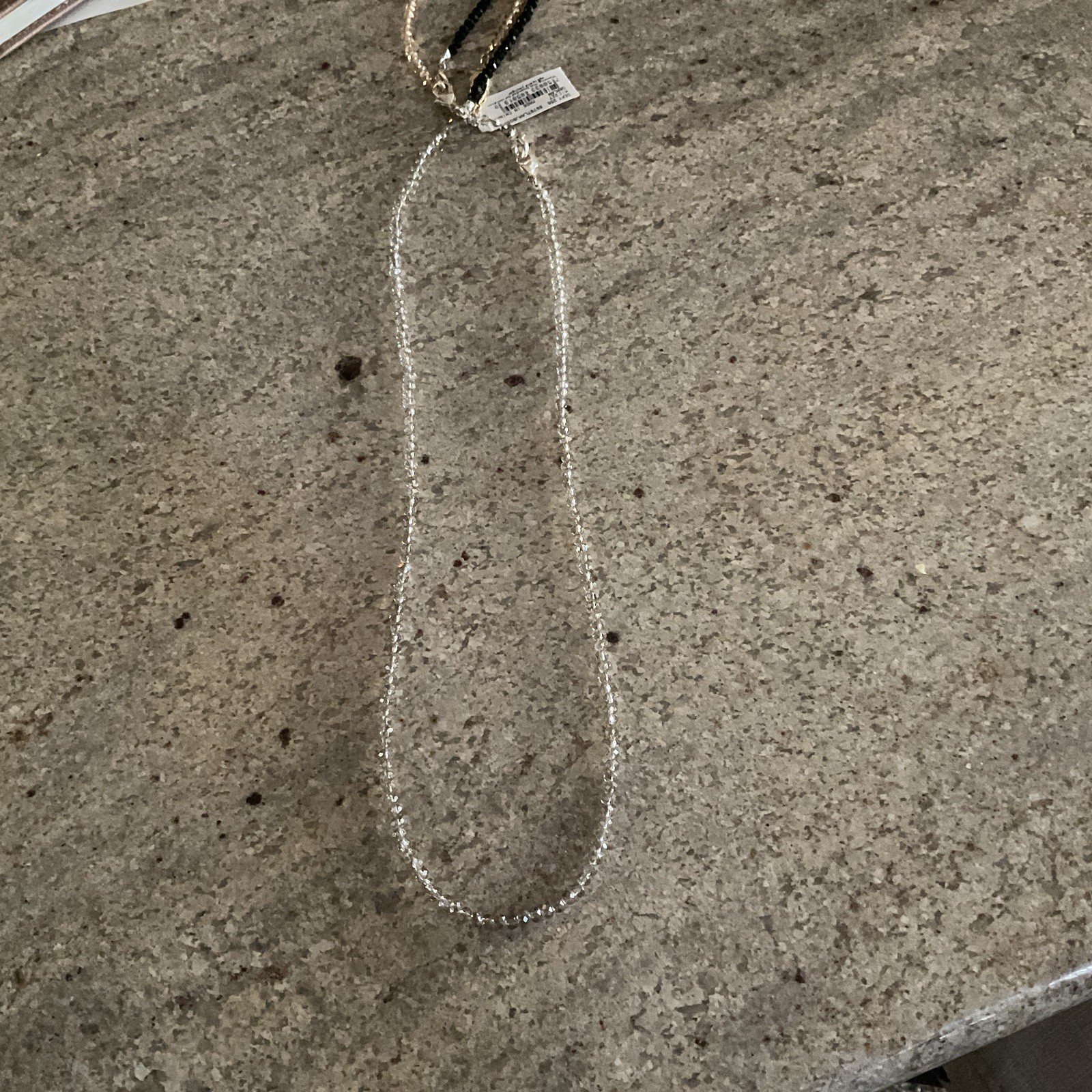 Anna&Ava Necklace Black,Silver, Gold Beads 3 Chain Necklace NWT (Dillards)
