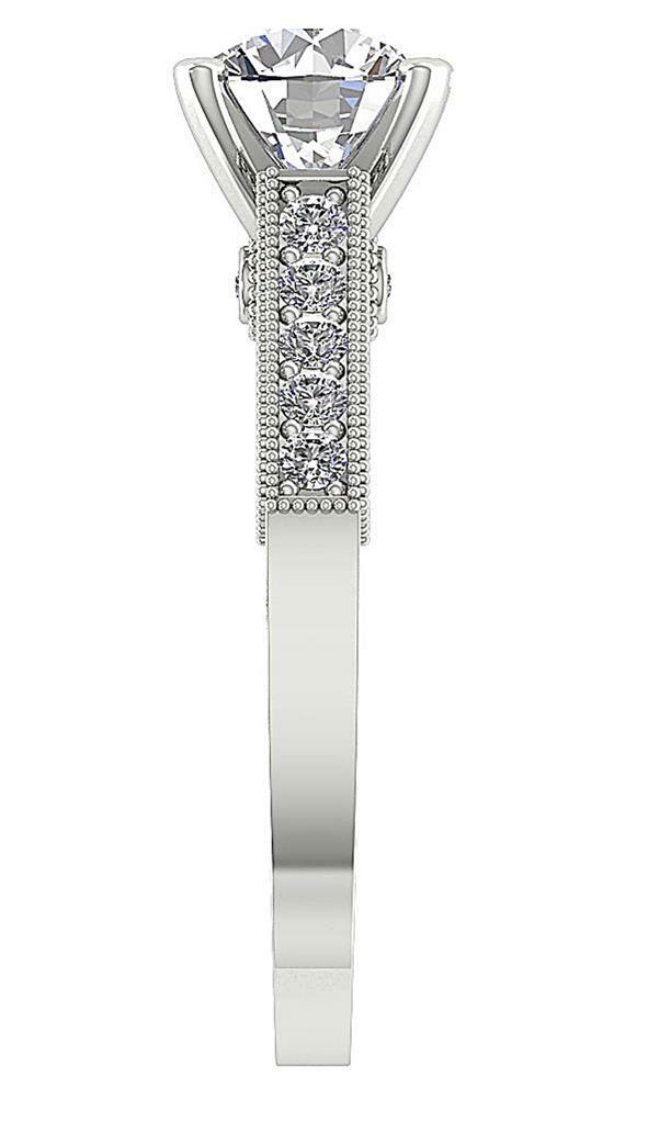 Solitaire Anniversary Ring I1 G 1.40 Ct Round Diamond 14K Yellow Gold 6.40 mm