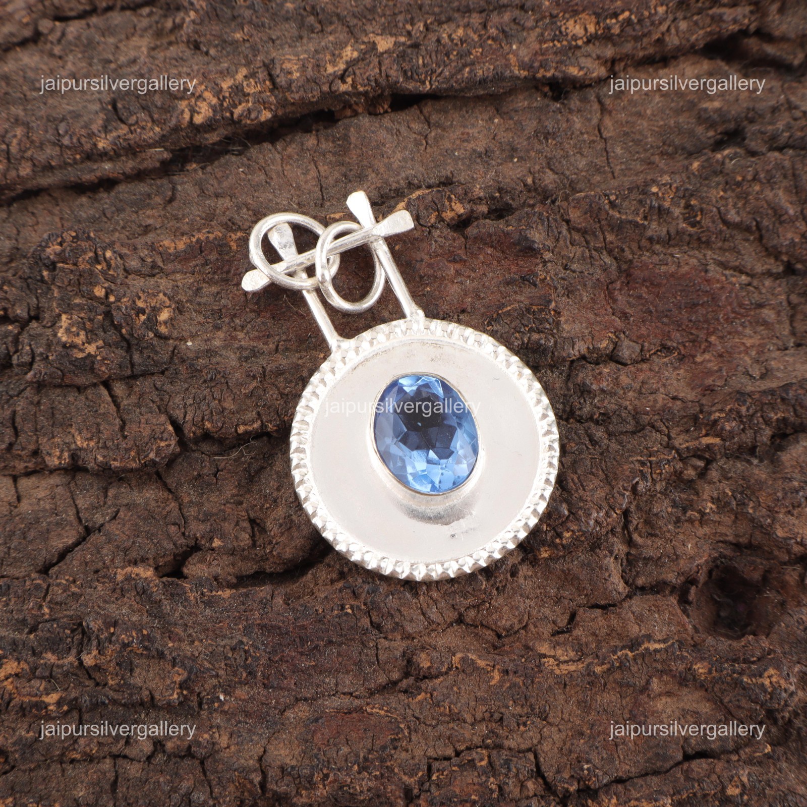 925 Silver Tanzanite Gemstone Jewelry Handcrafted Everyday Pendant 1.4″ For Her