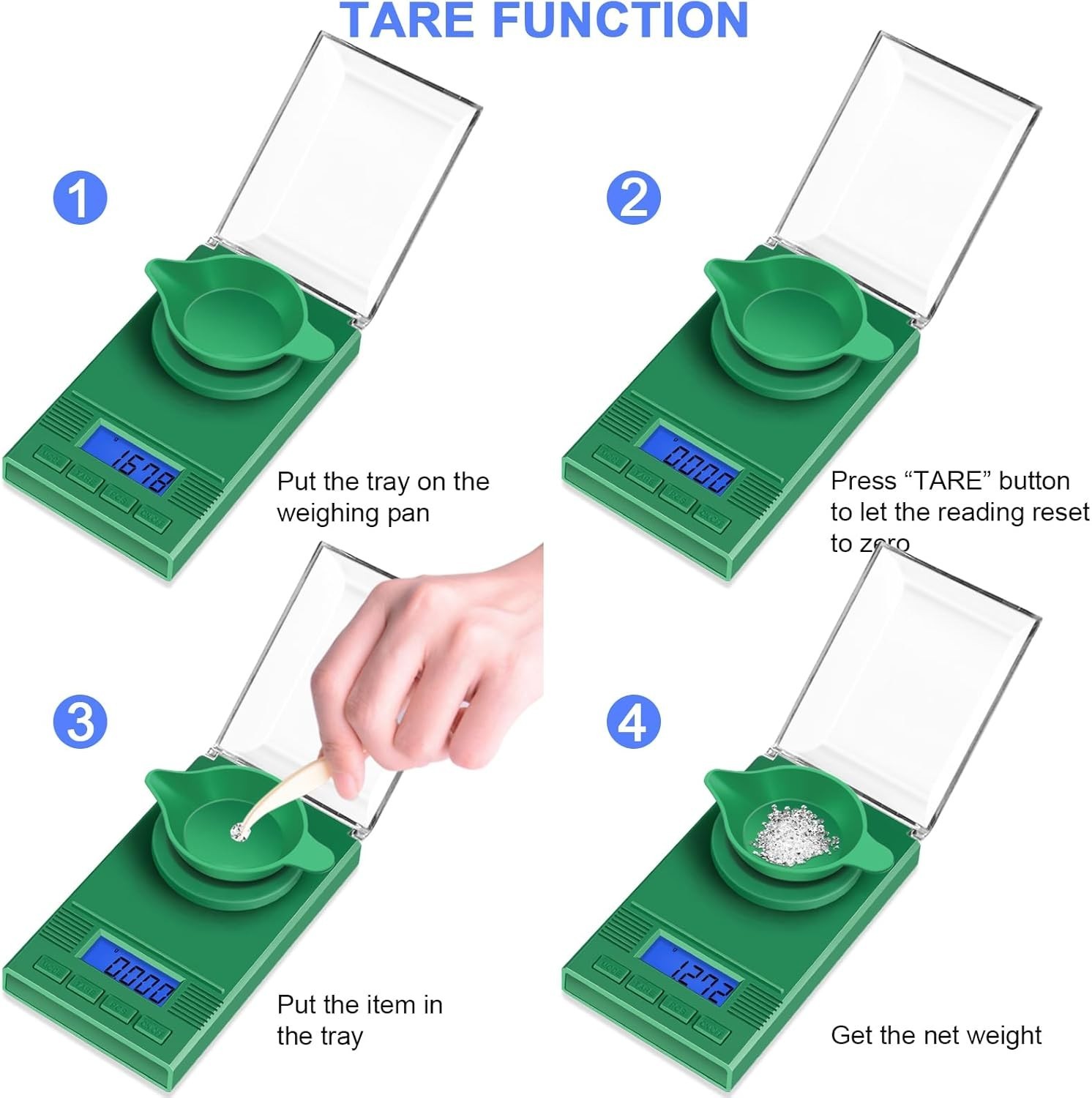 Ultra Portable 50g Digital Scale with Tare Function – Ideal for Jewelry & Gems