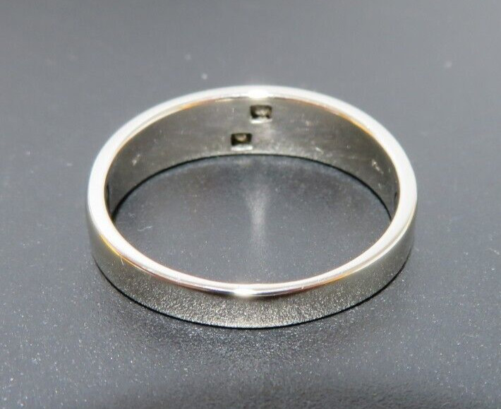 10K WG MEN’S DIAMOND BAND RING 0.07 ct SZ 11.5 6.14 MM WIDE 5.93 gram(G133147-2