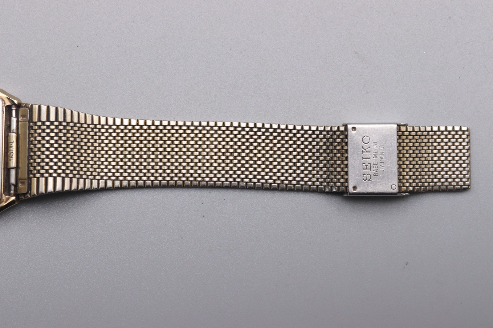 [Exc+5] Vintage Seiko Session 5E31-5A60 Gold Square Tank Mens Qz Watch JAPAN