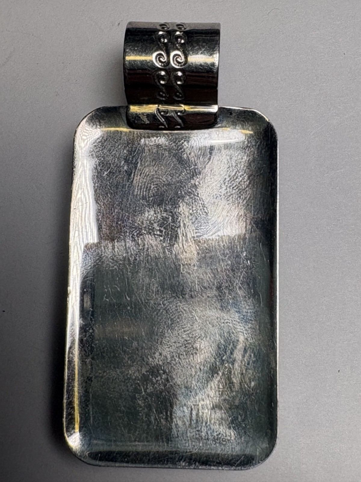 DTR Mine Finds by Jay King Sterling Silver & Turquoise Large Rectangular Pendant