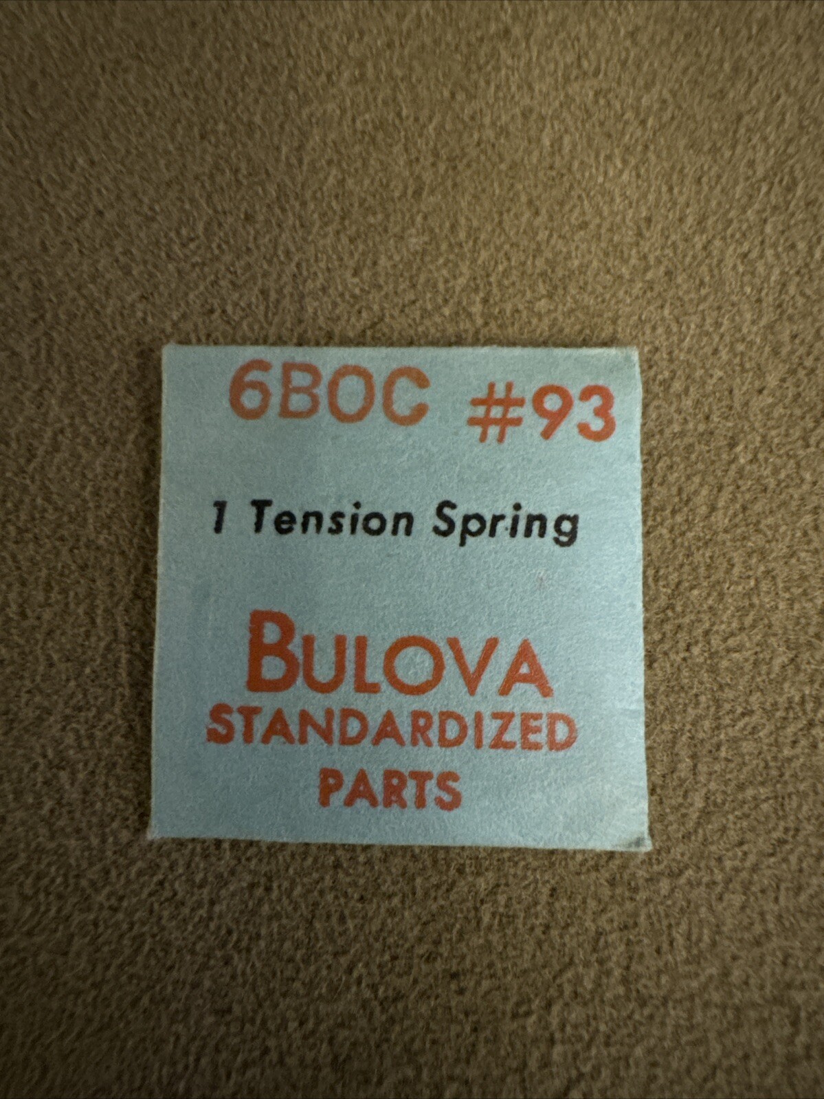 Bulo a 6BOC #93 Tensión Spring