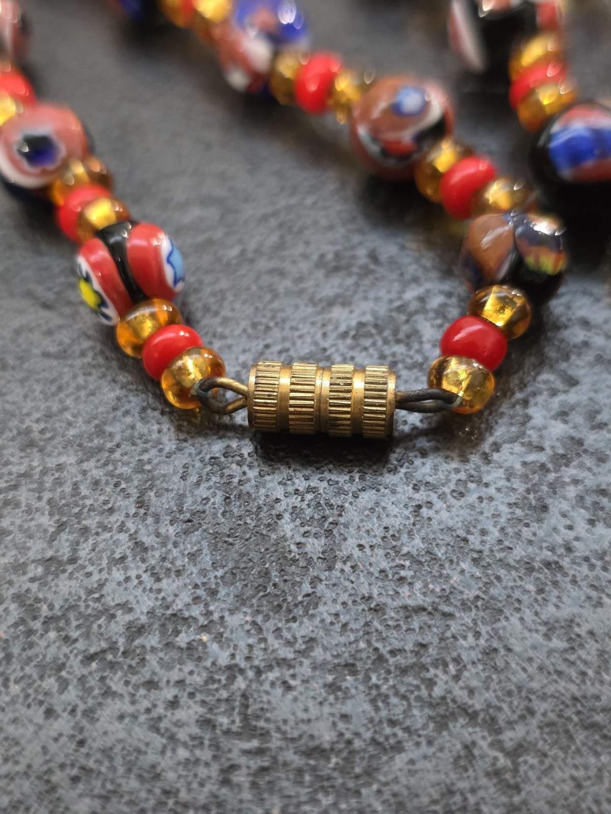 Vintage Murano Millefiori Art Glass Necklace – Likely Authentic Venetian