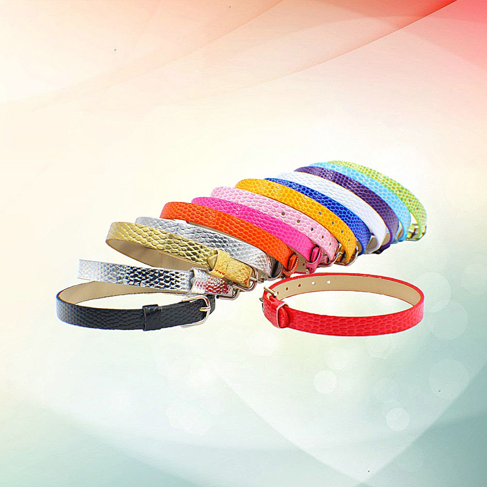 14Pcs Durable PU Watch Straps Replacement Adjustable Wristband for Decoration