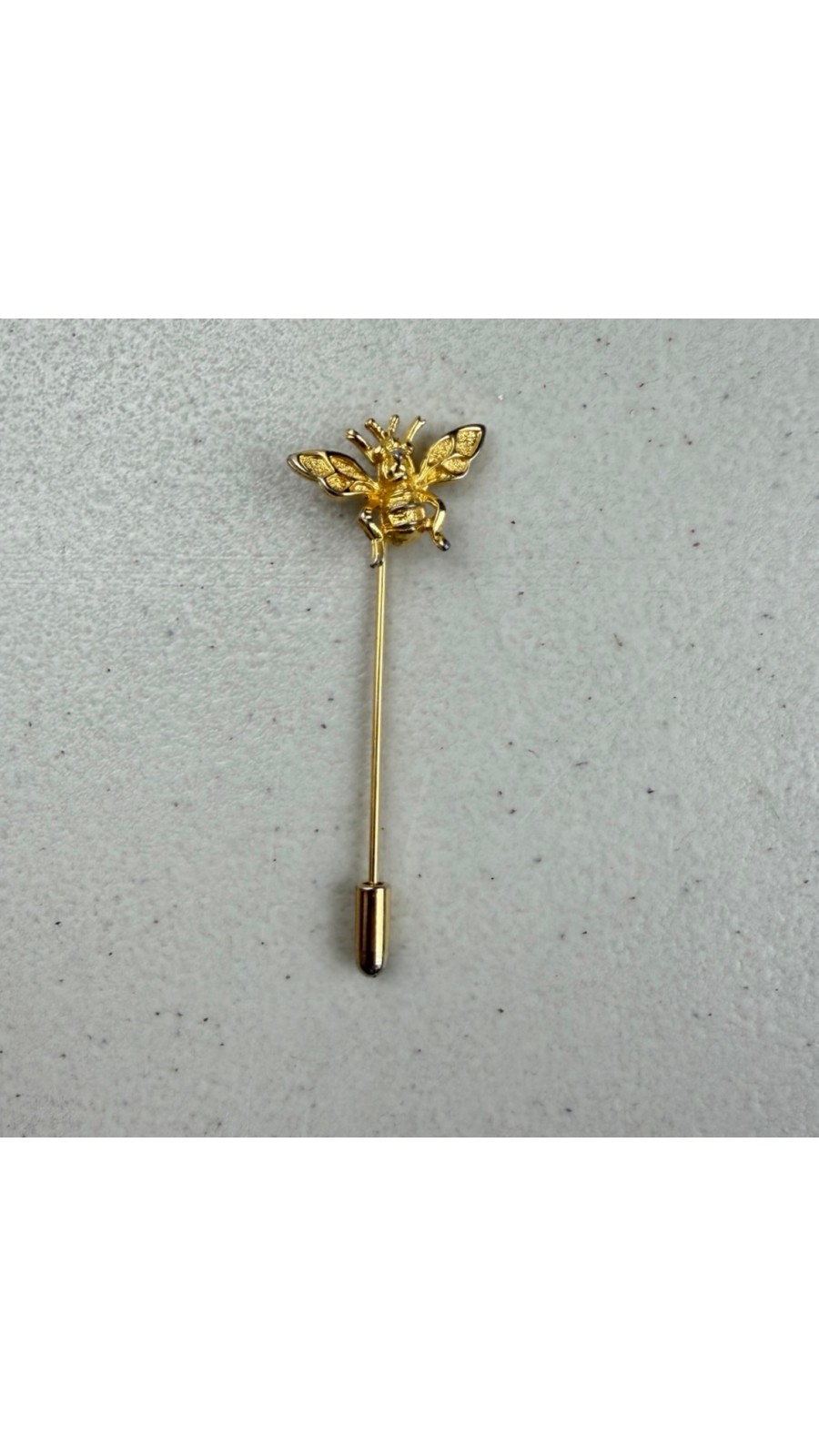 Vintage Bumble Bee Stick Pin 1990s Gold Tone Lapel Tie Scarf Multi-Use Queen Bee