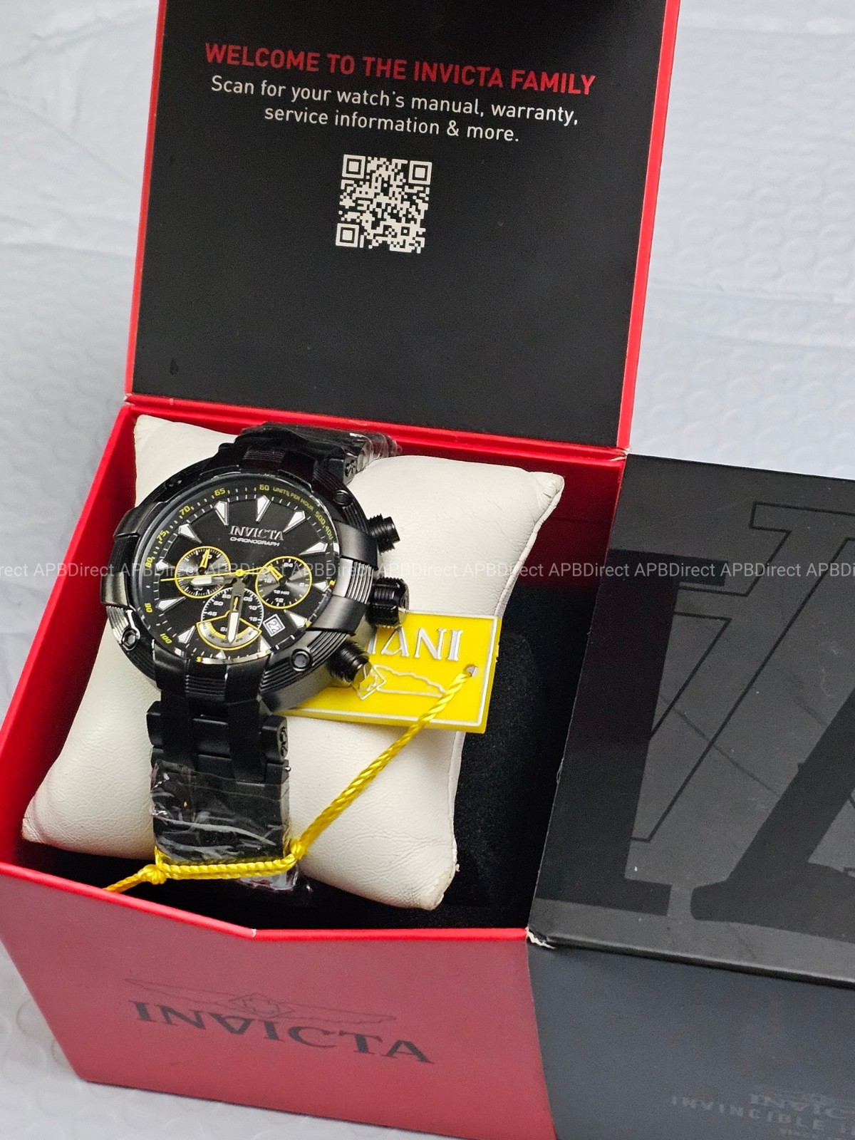 Invicta – SUBAQUA – Chronograph Black Yellow LUME Flame-Fusion Mens watch