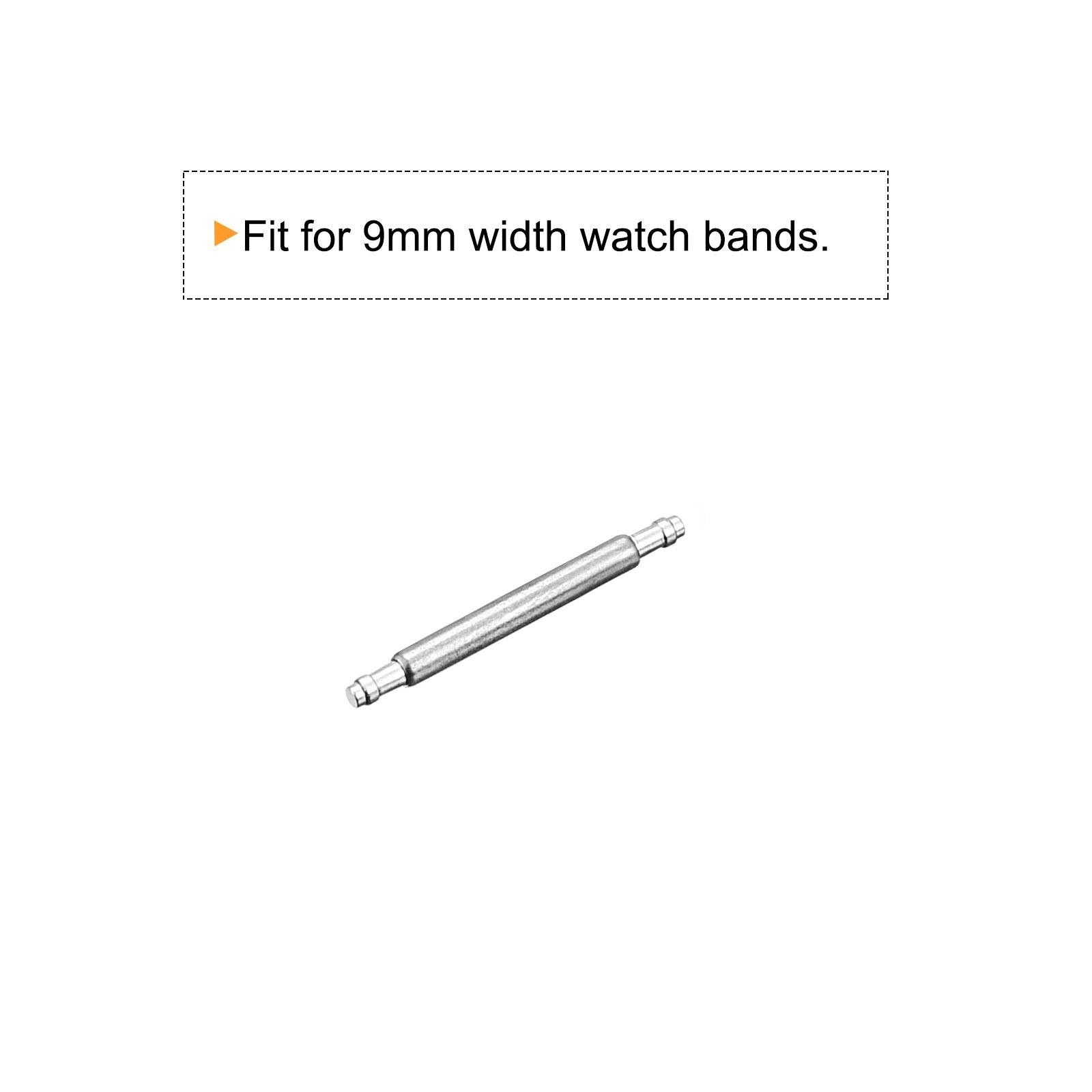 9mm Watch Band Pin 1.3mm Dia Steel Single Flanged End Spring Bar Pins 200pcs