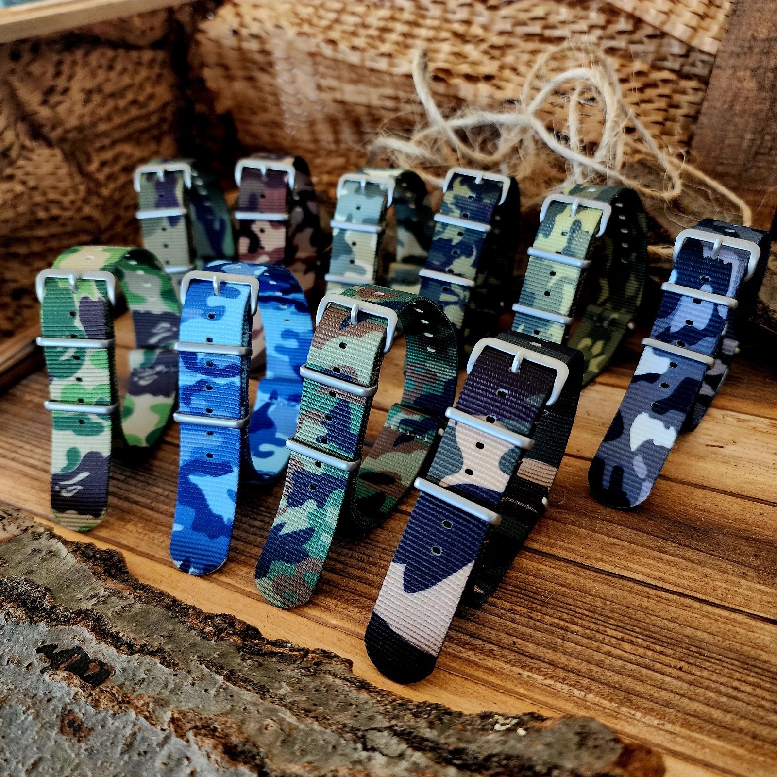 NATO G10 CAMO Ballistic nylon Military strap MoD Spec Army Navy Marine watchband