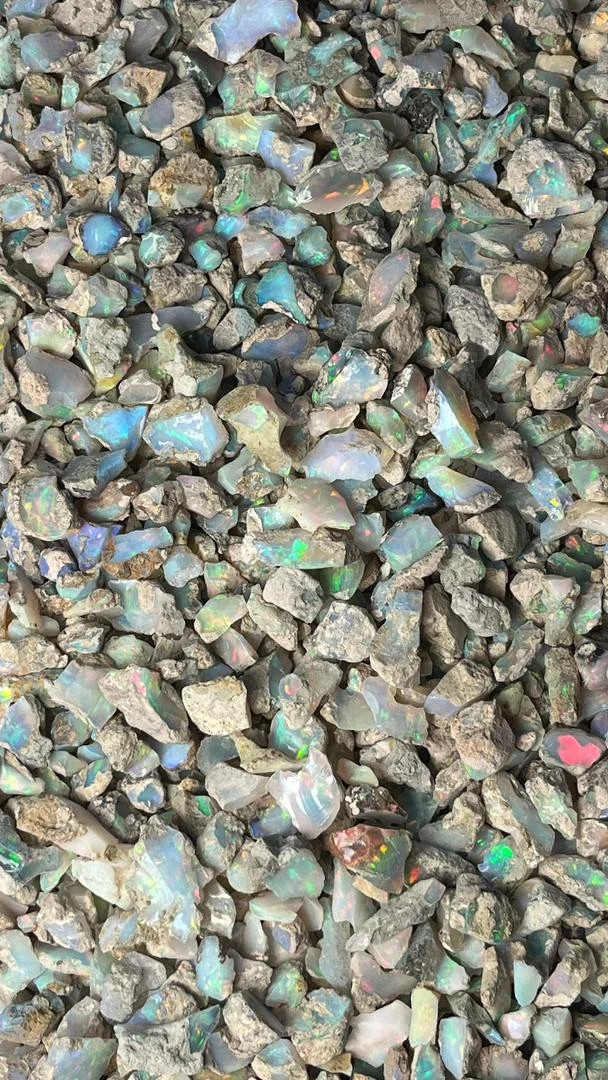 5000Ct Raw Ethiopian Opal Rough Gemstone Natural Normal Quality Size 10-25mm