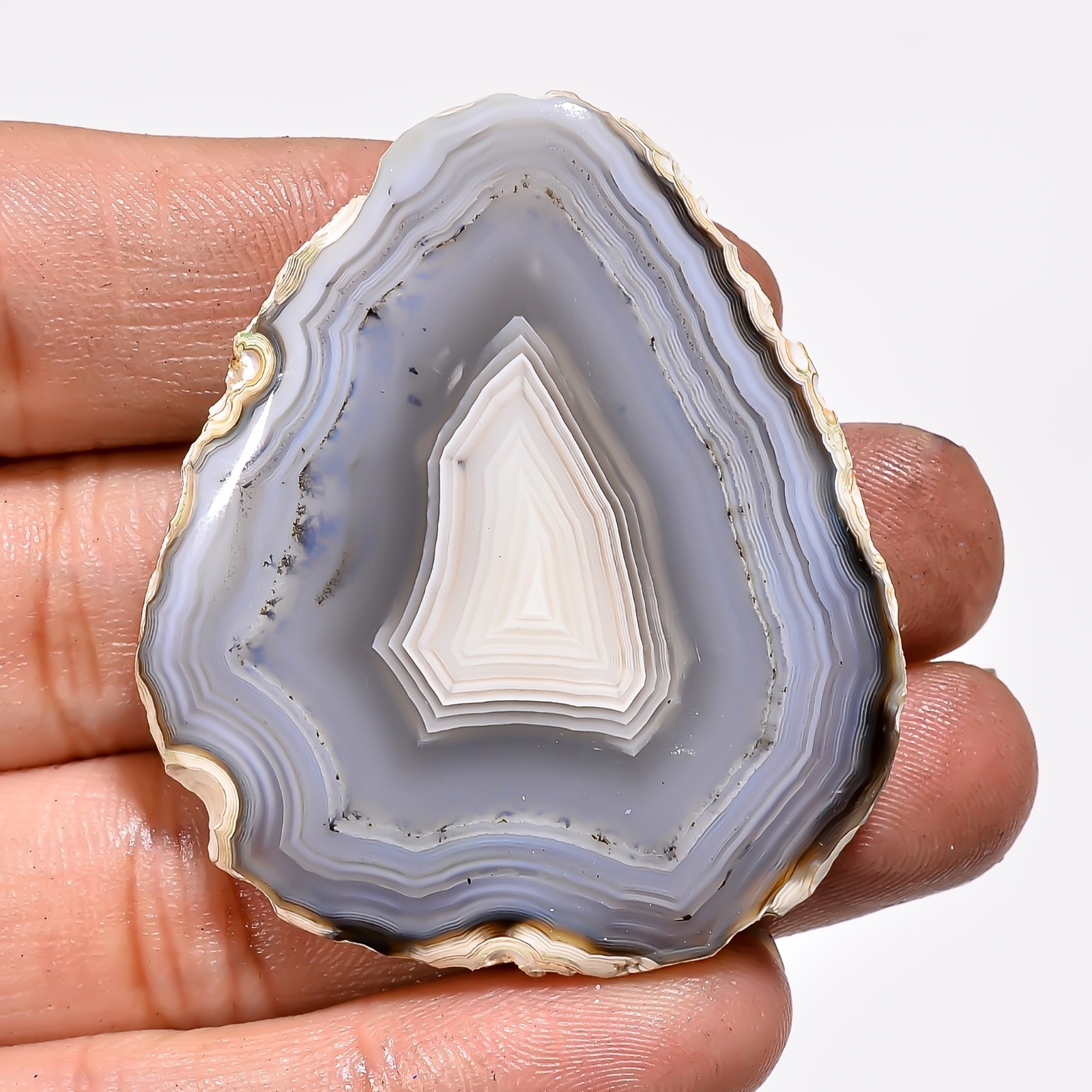 100% Natural Botswana Agate Slice Fancy Loose Gemstone 106.60Cts 40X46X7mm BC-66