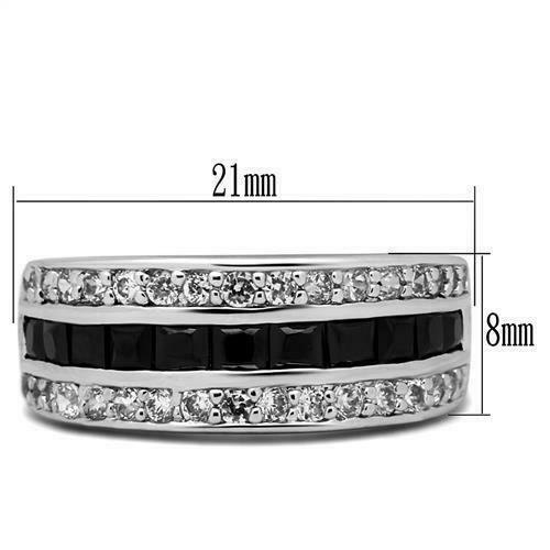Cubic Zircon CZ AAA Stainless Steel Cocktail Women Ring Tk2872