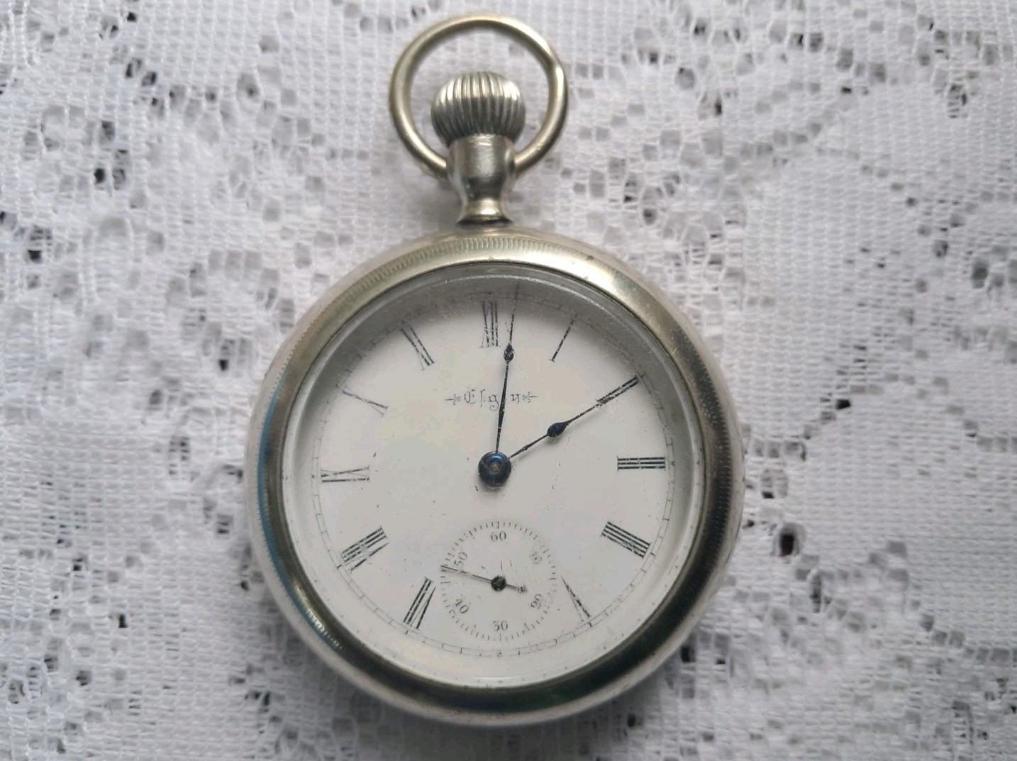 Elgin Railroad Vintage Pocket Watch open face needs service