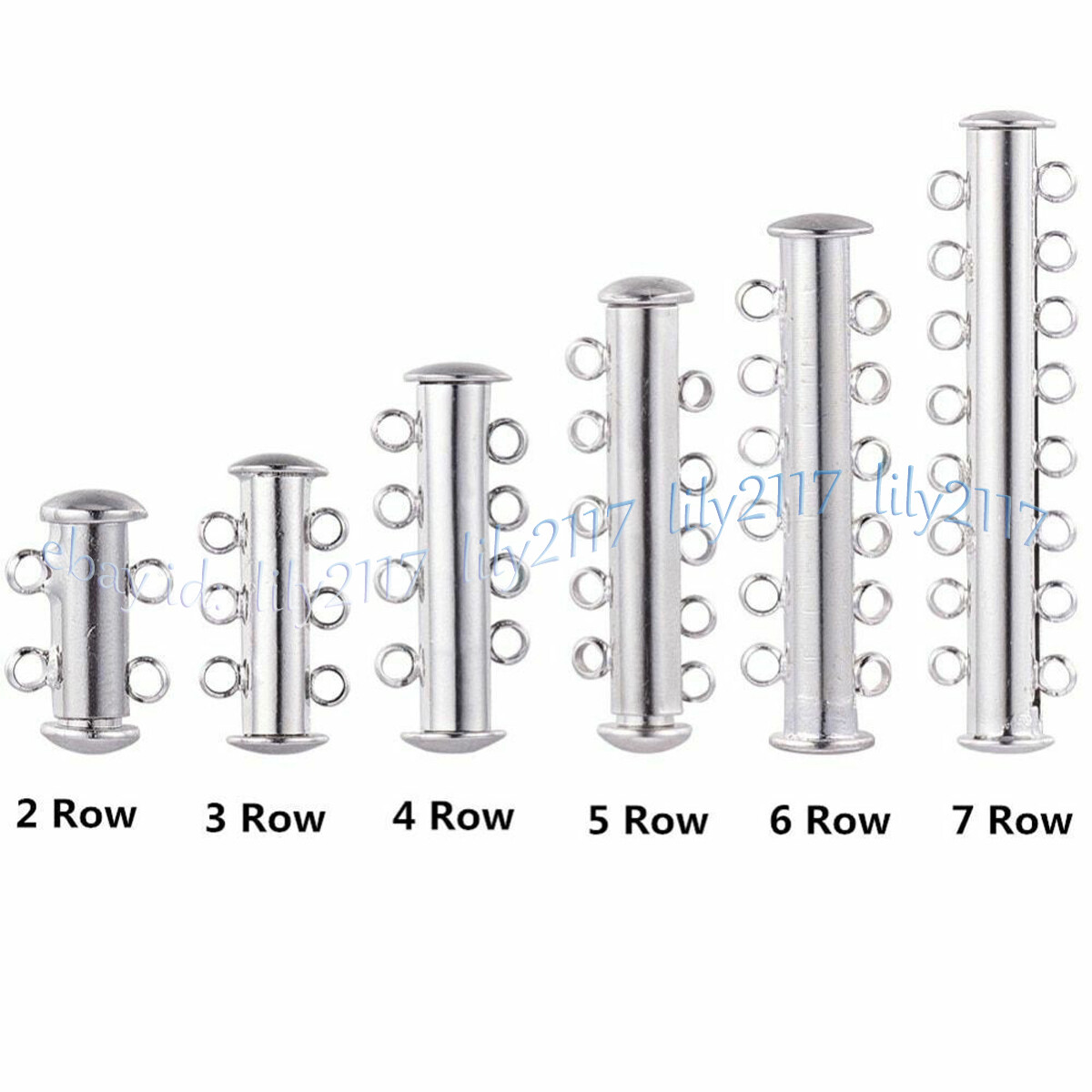 Multi-layered Magnetic Slide Lock Tube Clasps Connector For Jewelry Making DIY