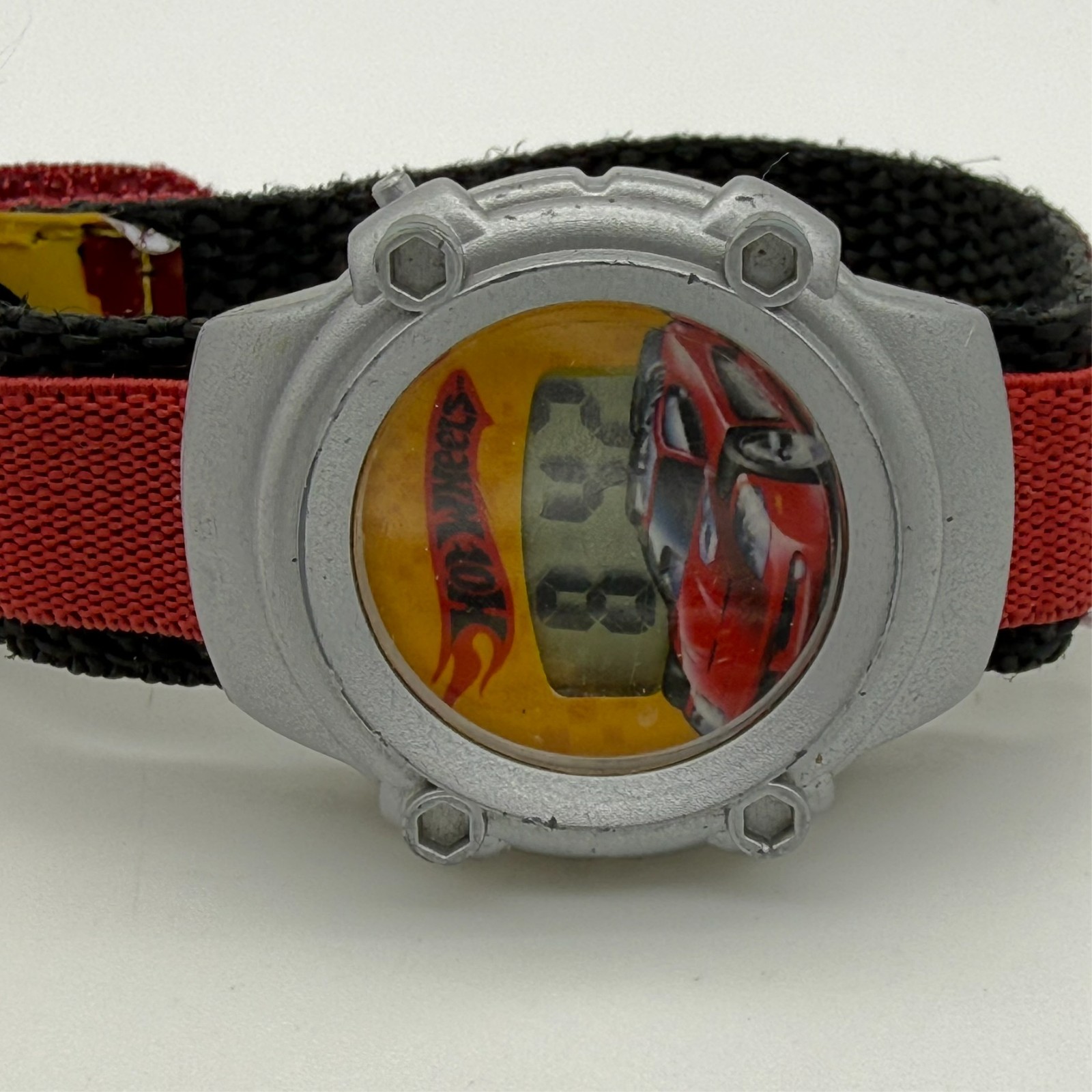 2009 Kid’s HOT WHEELS Digital LCD Racing Watch, Silver Tone, 35mm, Works