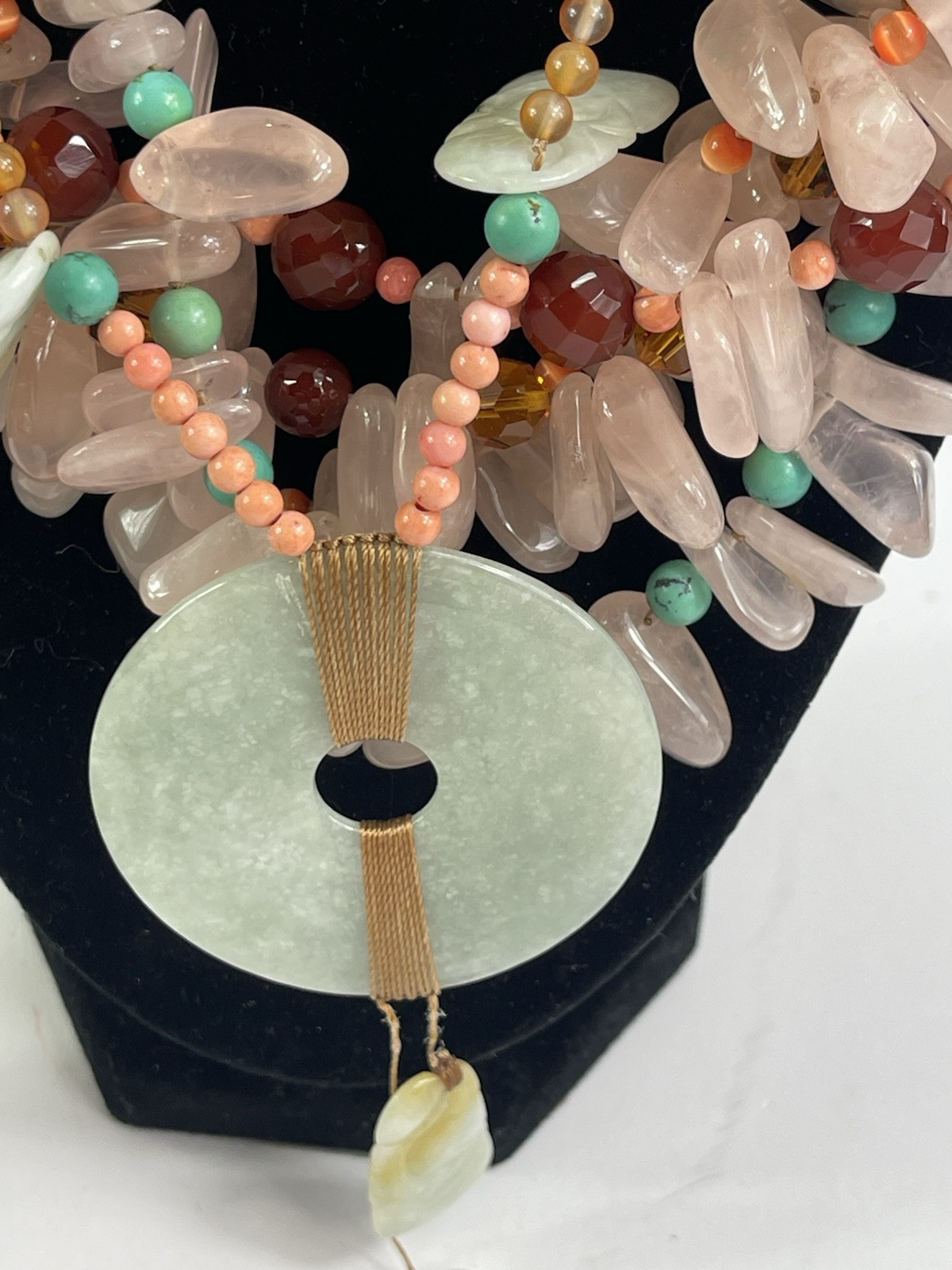 Simon Alcantara Design Polished Stone Necklace Stunning ! Bergdorf Goodman