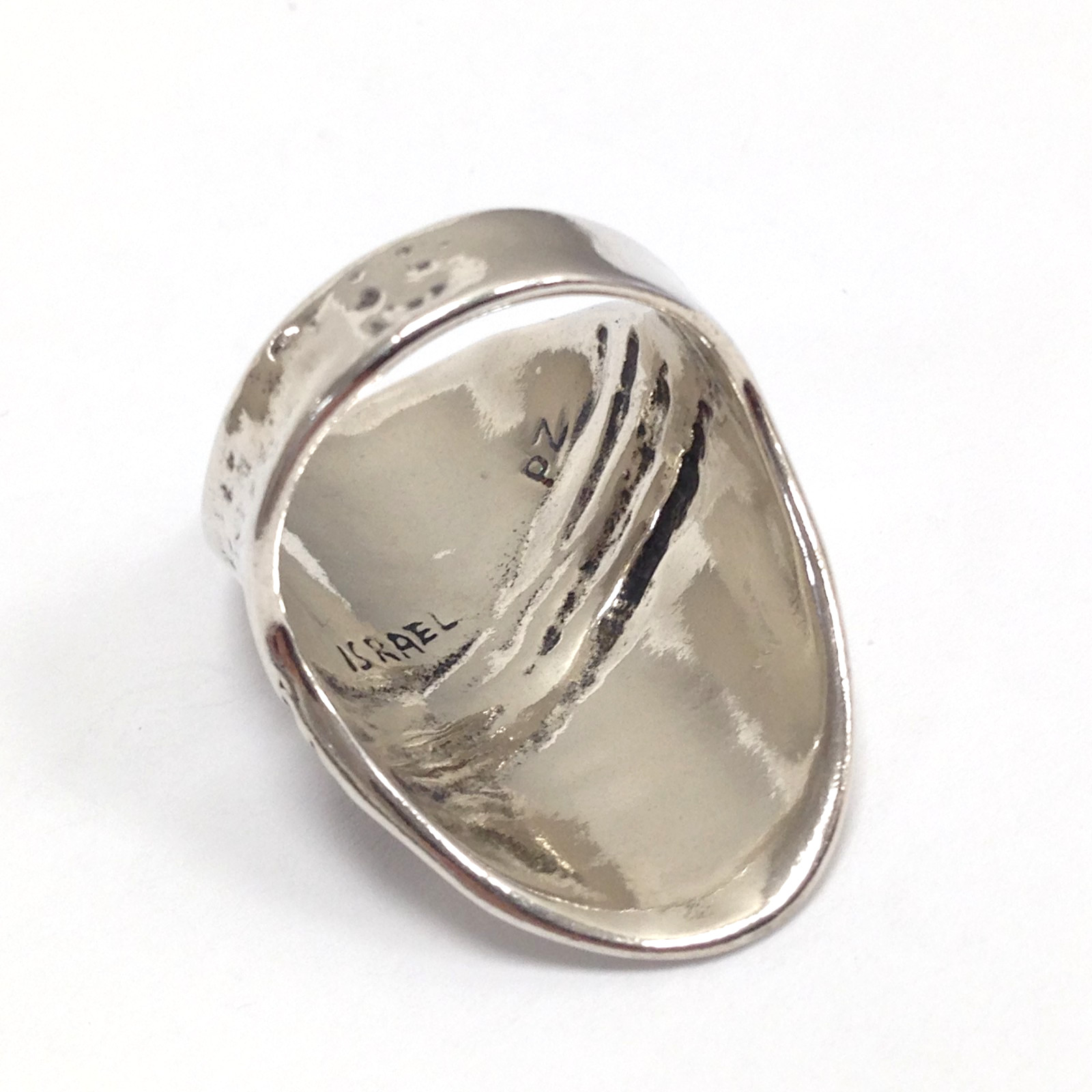 Or Paz Creations PZ Israel Sterling Silver Solid Abstract Statement Ring Size 8