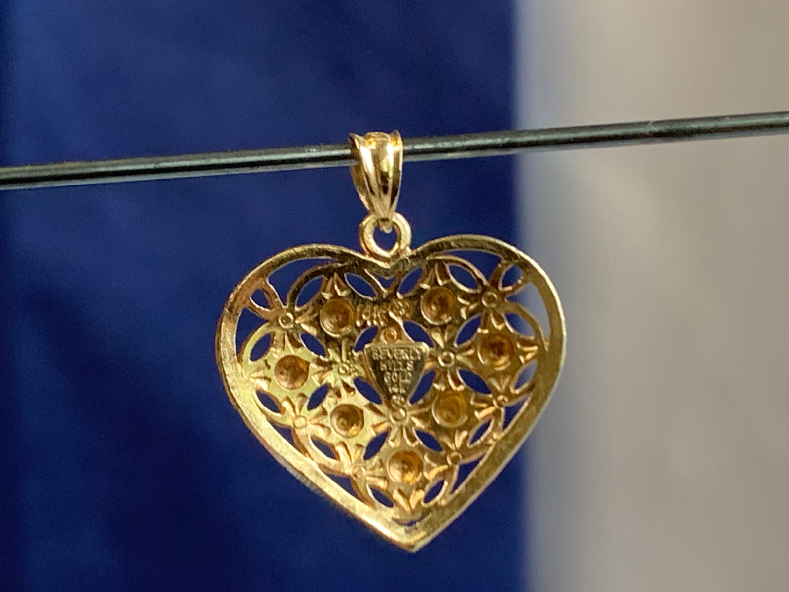 14K Yellow Gold Heart Pendant Beverly Hills Gold 1.95g Fine Jewelry Charm