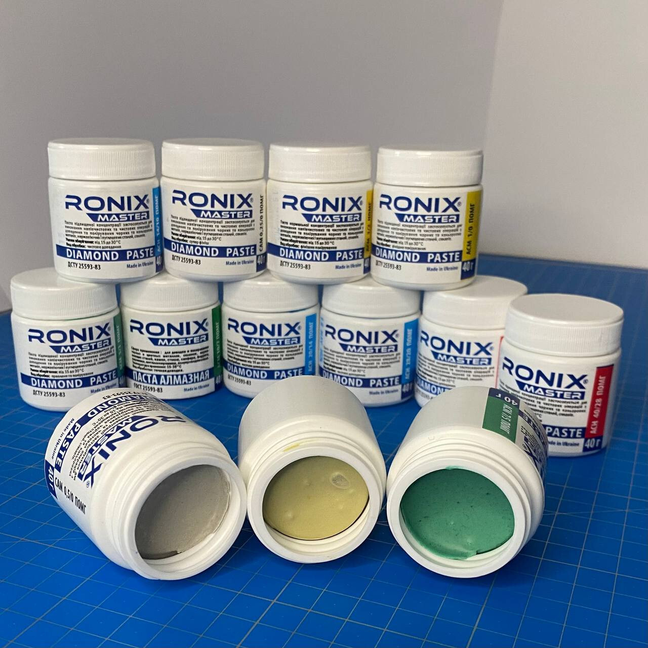 Set of 13 Diamond Polishing Compound Increased Concentration 0.25-60μ (1pc x40g)